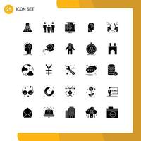 25 Creative Icons Modern Signs and Symbols of switch manipulate bill human purchase Editable Vector Design Elements