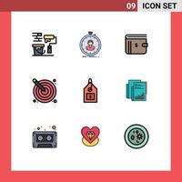 9 Creative Icons Modern Signs and Symbols of creativity artistic girl arrow cash Editable Vector Design Elements