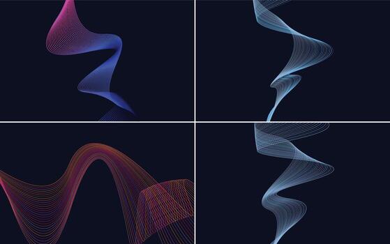 colección de conjunto de patrones de líneas mínimas geométricas vector