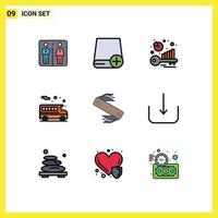 9 Creative Icons Modern Signs and Symbols of army transportation gadget school keyword analysis Editable Vector Design Elements