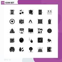 Set of 25 Modern UI Icons Symbols Signs for farming sign farming dollar cooking Editable Vector Design Elements