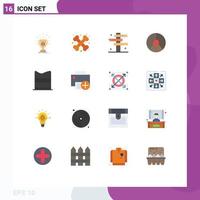 Universal Icon Symbols Group of 16 Modern Flat Colors of finance business halloween west road Editable Pack of Creative Vector Design Elements