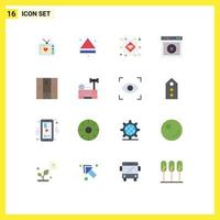 Universal Icon Symbols Group of 16 Modern Flat Colors of website ux internet of things ui wifi Editable Pack of Creative Vector Design Elements