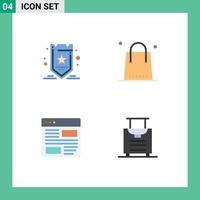 Modern Set of 4 Flat Icons and symbols such as marketing application tag event development Editable Vector Design Elements