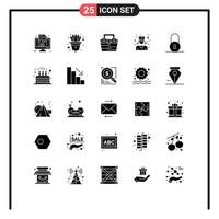 25 iconos creativos signos y símbolos modernos de bolsa de médico circular kit de herramientas de enfermera elementos de diseño vectorial editables vector