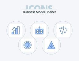 Finance Blue Icon Pack 5 Icon Design. . . growth. strategy. management vector