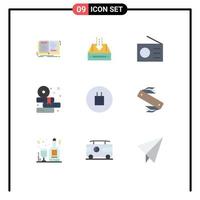 9 Creative Icons Modern Signs and Symbols of study books document technology gadgets Editable Vector Design Elements