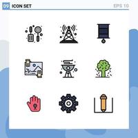 9 Creative Icons Modern Signs and Symbols of beach image baby dividend contibution Editable Vector Design Elements