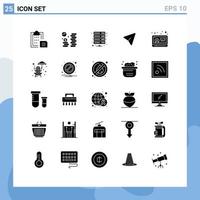 paquete de iconos vectoriales de stock de 25 signos y símbolos de línea para elementos de diseño vectorial editables del servidor vpn de economía de flecha del ratón vector