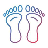 Footprint Line Gradient Icon vector