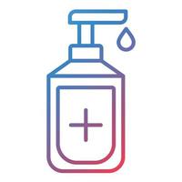 Hand Sanitizer Line Gradient Icon vector