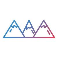 Rocky Mountains Line Gradient Icon vector