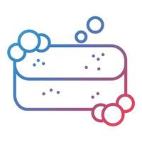 Sponge Line Gradient Icon vector