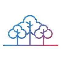 Forest Line Gradient Icon vector