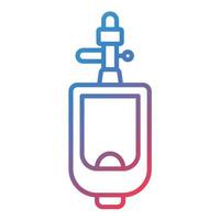 Urinal Toilet Line Gradient Icon vector