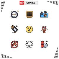 9 Creative Icons Modern Signs and Symbols of cleaning bathroom files design camera Editable Vector Design Elements