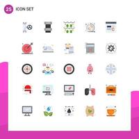 25 Flat Color concept for Websites Mobile and Apps coding c garland token currency Editable Vector Design Elements