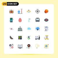 Universal Icon Symbols Group of 25 Modern Flat Colors of graph chart people analytics gang Editable Vector Design Elements