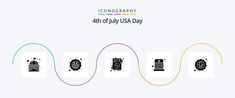 paquete de iconos de glifo 5 de EE. UU., incluido americano. niños. bandera. entretenimiento. boda vector