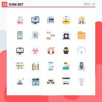 Set of 25 Modern UI Icons Symbols Signs for science education data biology paper Editable Vector Design Elements