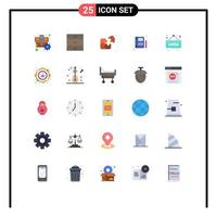 paquete de iconos vectoriales de stock de 25 signos y símbolos de línea para elementos de diseño vectorial editables de pieza de libro de rompecabezas de cartera abierta