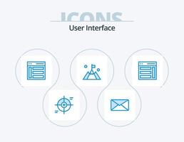 User Interface Blue Icon Pack 5 Icon Design. user. interface. interface. flag. sidebar vector