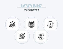 Management Line Icon Pack 5 Icon Design. . business. phone. management. management vector