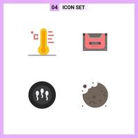 Editable Vector Line Pack of 4 Simple Flat Icons of cloud deck sun audio medical Editable Vector Design Elements