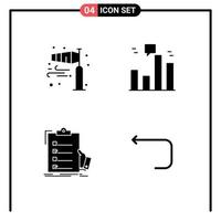 interfaz de usuario paquete de glifos sólidos de signos y símbolos modernos de la lista de verificación de aire experiencia en finanzas eólicas elementos de diseño vectorial editables vector