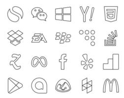 20 Social Media Icon Pack Including zootool stock electronics arts question coderwall vector