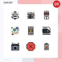 9 Creative Icons Modern Signs and Symbols of mobile application application ecommerce optimize marketing Editable Vector Design Elements