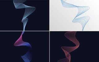 modern wave curve abstract presentation background Pack vector