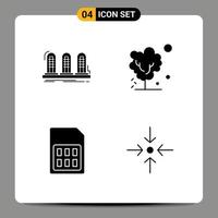 Modern Set of Solid Glyphs Pictograph of amplifier warming sound global mobile Editable Vector Design Elements