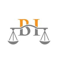 Letter BI Law Firm Logo Design For Lawyer, Justice, Law Attorney, Legal, Lawyer Service, Law Office, Scale, Law firm, Attorney Corporate Business vector