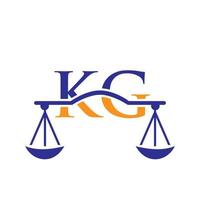 Letter KG Law Firm Logo Design For Lawyer, Justice, Law Attorney, Legal, Lawyer Service, Law Office, Scale, Law firm, Attorney Corporate Business vector