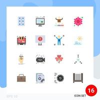 16 Flat Color concept for Websites Mobile and Apps learning elearning mentor plant floral Editable Pack of Creative Vector Design Elements