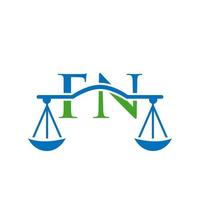 letra fn diseño de logotipo de bufete de abogados para abogado, justicia, abogado de derecho, legal, servicio de abogado, bufete de abogados, escala, bufete de abogados, abogado de negocios corporativos vector