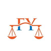 Letter FY Law Firm Logo Design For Lawyer, Justice, Law Attorney, Legal, Lawyer Service, Law Office, Scale, Law firm, Attorney Corporate Business vector