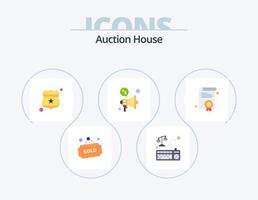 Auction Flat Icon Pack 5 Icon Design. diploma. certification. antivirus. speaker. announce vector