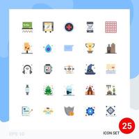 Universal Icon Symbols Group of 25 Modern Flat Colors of cream layout regular grid scanner Editable Vector Design Elements