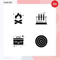 User Interface Solid Glyph Pack of modern Signs and Symbols of camp case hot lab thing Editable Vector Design Elements