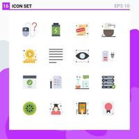 16 Universal Flat Colors Set for Web and Mobile Applications online meal big sale food cooking Editable Pack of Creative Vector Design Elements