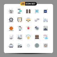 Set of 25 Modern UI Icons Symbols Signs for hospital keyboard smart phone arrow shops Editable Vector Design Elements