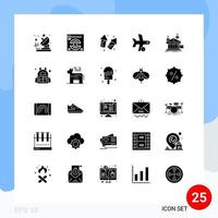 25 Creative Icons Modern Signs and Symbols of bank transport crackers plane flight Editable Vector Design Elements