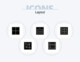 Layout Glyph Icon Pack 5 Icon Design. design. popup. web. links. grid vector