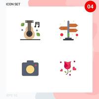 4 Creative Icons Modern Signs and Symbols of alternative image medicine navigation picture Editable Vector Design Elements
