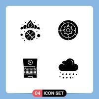 Universal Solid Glyph Signs Symbols of crown laptop winner setup tecnology Editable Vector Design Elements