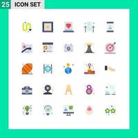 25 Creative Icons Modern Signs and Symbols of mobile mirror hat grooming beauty Editable Vector Design Elements