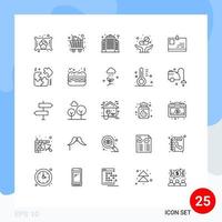 paquete de 25 líneas creativas de pastillas para el cuidado de la construcción de tarjetas de identidad elementos de diseño vectorial editables vector