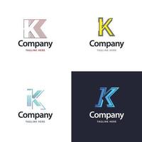 Letter K Big Logo Pack Design Creative Modern logos design for your business vector